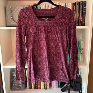 Sonoma Purple and Pink Patterned Long Sleeve Size Small